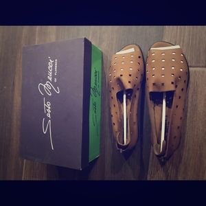 Sesto Meucci Neiman Marcus Camel Flats Sz. 9